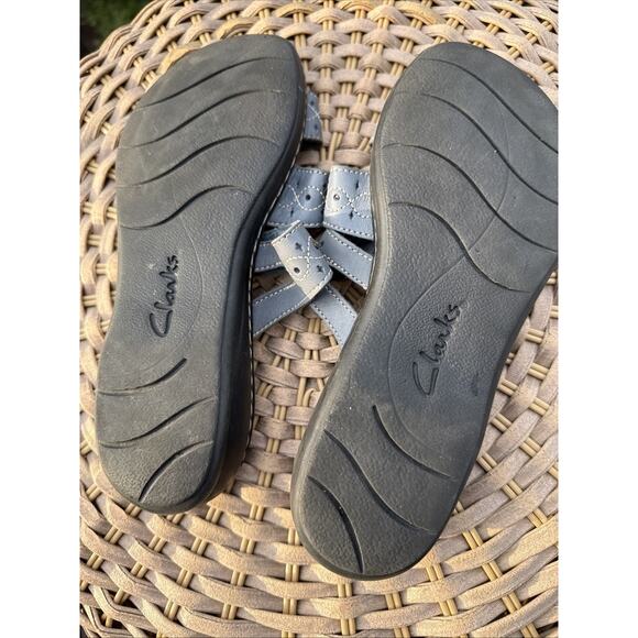 Clarks Women’s Leisa Cacti Sandal US 8 EU 39 Brown Leather Slide Adjustable Shoe - Picture 14 of 15